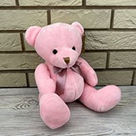Розовый мишка, 25см