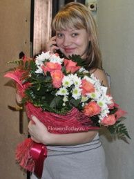 Розы, хризантемы Розы, хризантемы