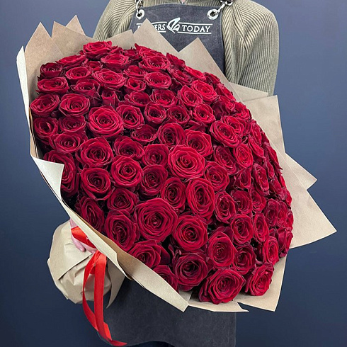 101 красная роза
