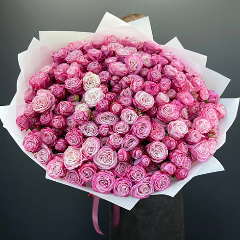 Длинные пионовидные кустовые розы