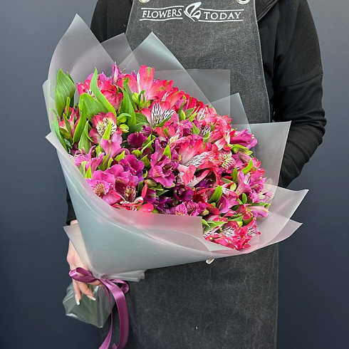 Альстромерии ярко розовые микс