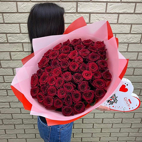 51 роза + конфеты