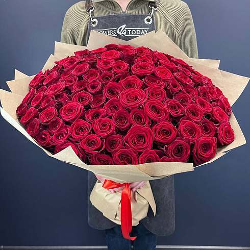 101 красная роза