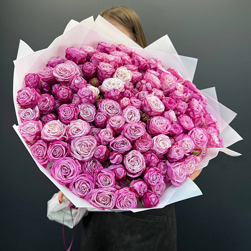 Длинные пионовидные кустовые розы