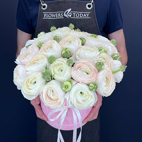 Нежные ранункулюсы в коробке