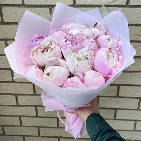 Нежно розовые пионы